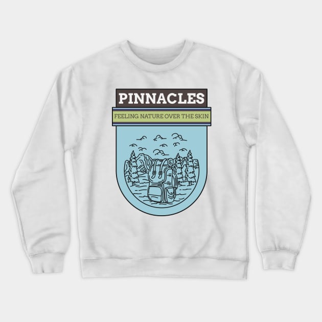 Pinnacles National Park Camping Hiking Outdoors Outdoorsman Crewneck Sweatshirt by Tip Top Tee's